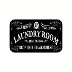 Vintage Laundry Foam Mats Non Slip Anti Fatigue Runners for Bathroom