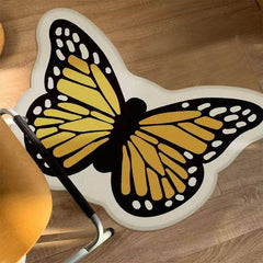Fluffy Butterfly Area Rugs Soft Thickened Absorbent Floor Mat
