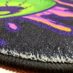 Eyes Shaped Area Rug Soft Fluffy Floor Mat Halloween Irregular Theme
