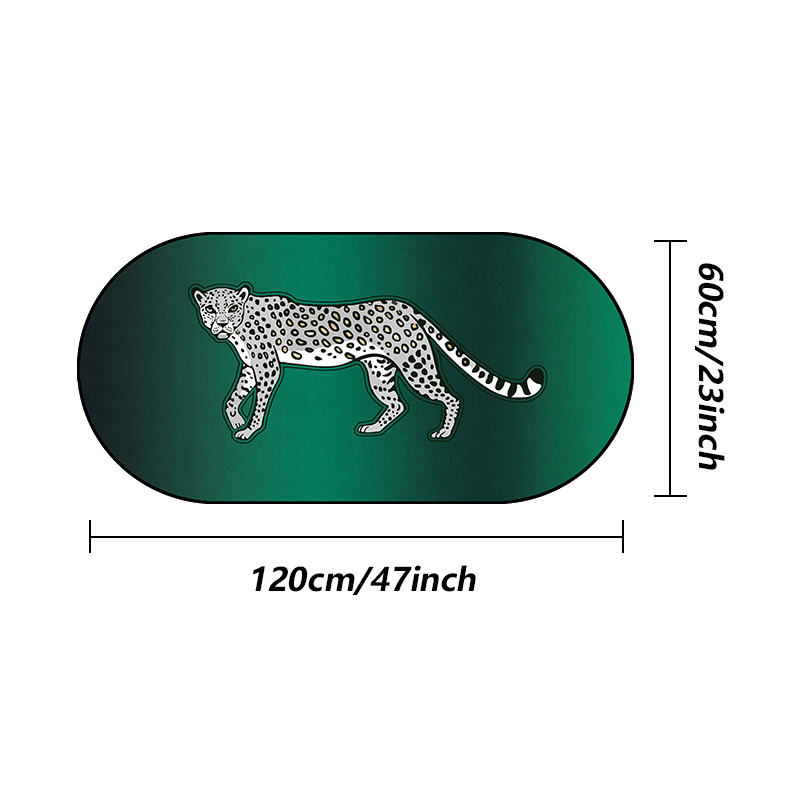 Light Leopard Area Rug Soft Velvet Bedroom Mat