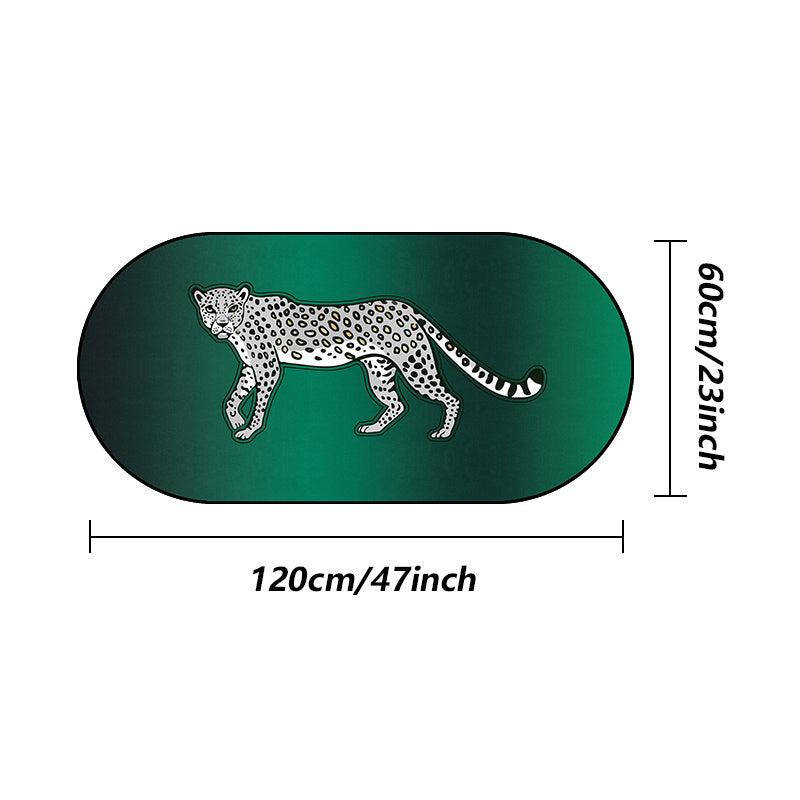 Light Leopard Area Rug Soft Velvet Bedroom Mat