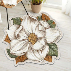 Water Lily Area Rug Unique Flower Shaped Carpet Home Decor