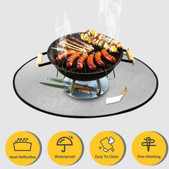 Fireproof Waterproof BBQ Floor Mat - Outdoor Burning Resistant Mat