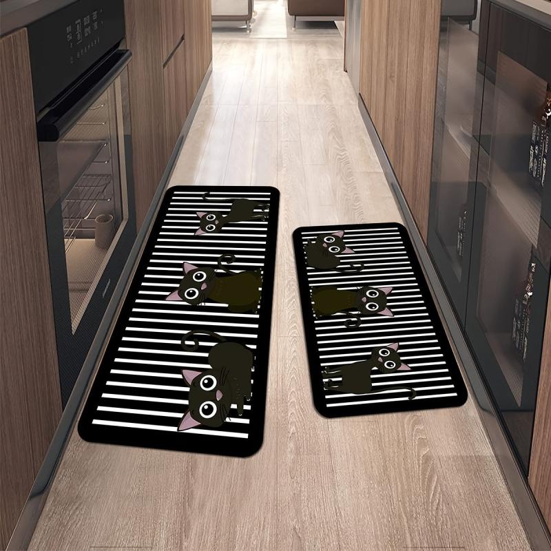Cat Kitchen Mat Non-slip Carpet 15.7x23.6in 19.6x31in 17.7x47in