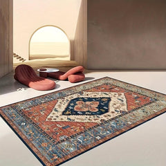 Vintage Floral Bohemian Area Rug Non-Slip Front Floor Mat