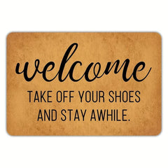Indoor Outdoor Welcome Doormat, Absorbent Bath Mat, Machine Washable