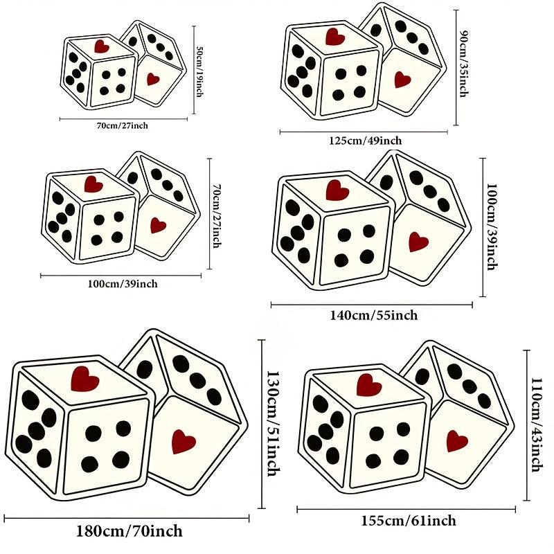 Modern Abstract Plush Mat Dice Living Room Carpet Decoration