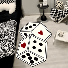 Modern Abstract Plush Mat Dice Living Room Carpet Decoration