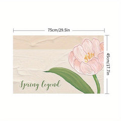 Flower Mat Kitchen Floor Mat Anti-slip Waterproof Erasable Absorbent Carpet