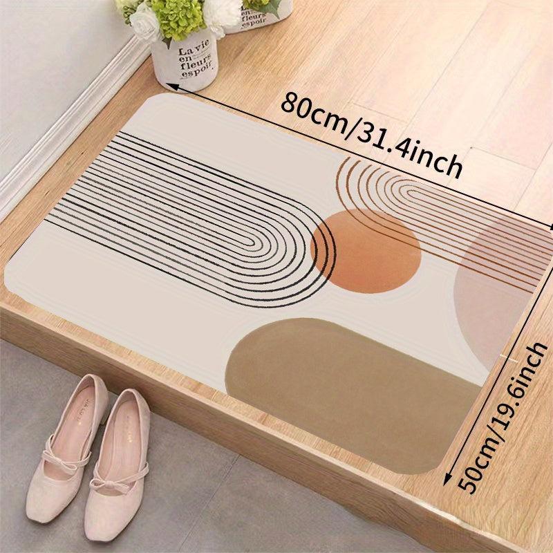 Geometric Printed Non-slip Bathroom Floor Mat