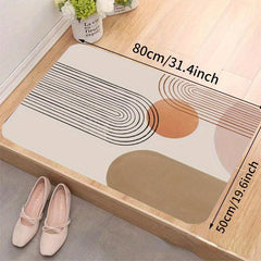 Geometric Printed Non-slip Bathroom Floor Mat