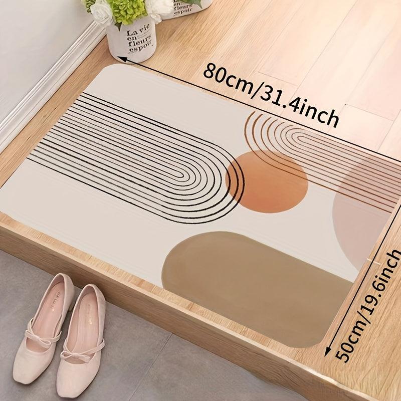 Geometric Printed Non-slip Bathroom Floor Mat