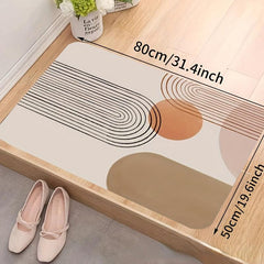 Geometric Printed Non-slip Bathroom Floor Mat