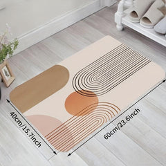 Geometric Printed Non-slip Bathroom Floor Mat