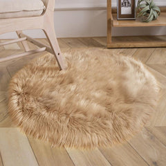 Soft Fluffy Faux Fur Shaggy Rug - Khaki
