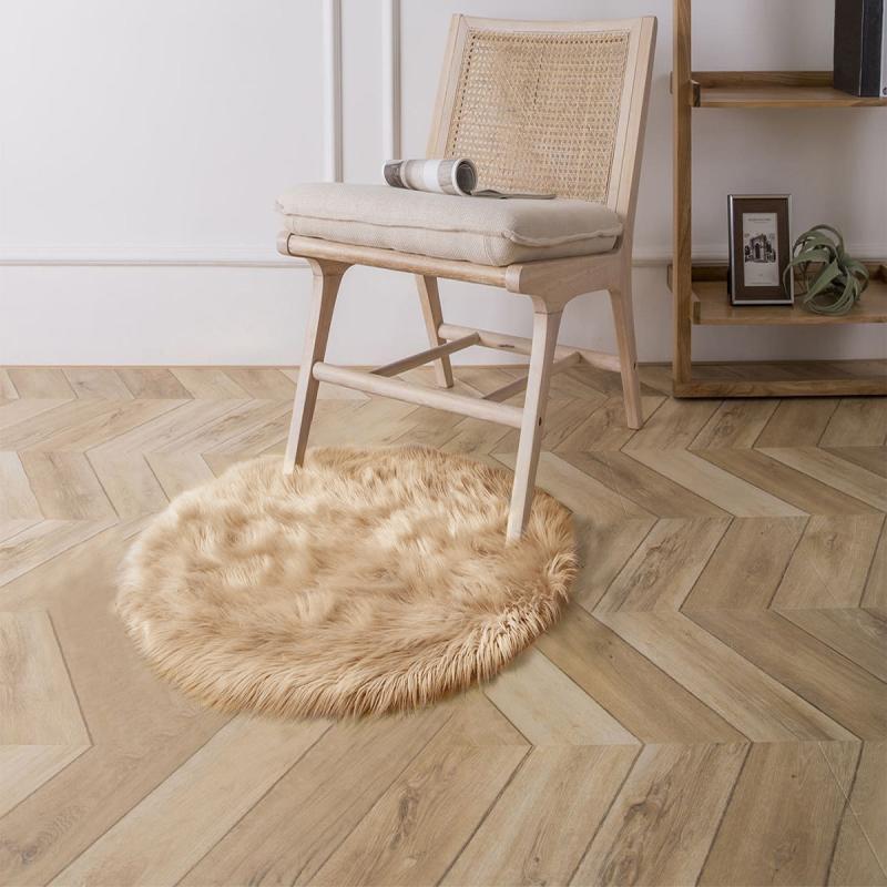 Soft Fluffy Faux Fur Shaggy Rug - Khaki