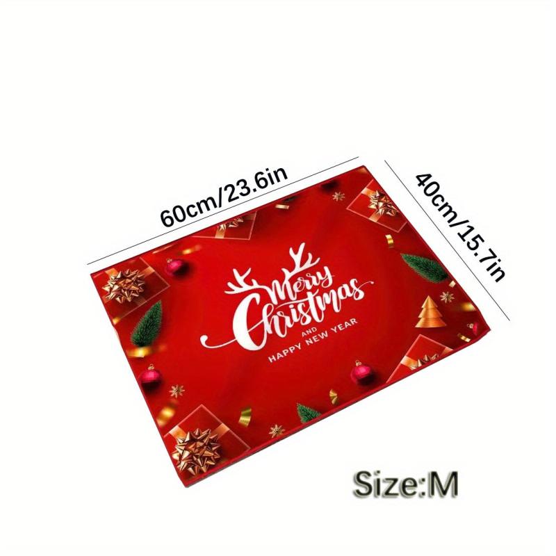 Christmas Carpet Absorbent Kitchen Mat Non Slip Machine Washable