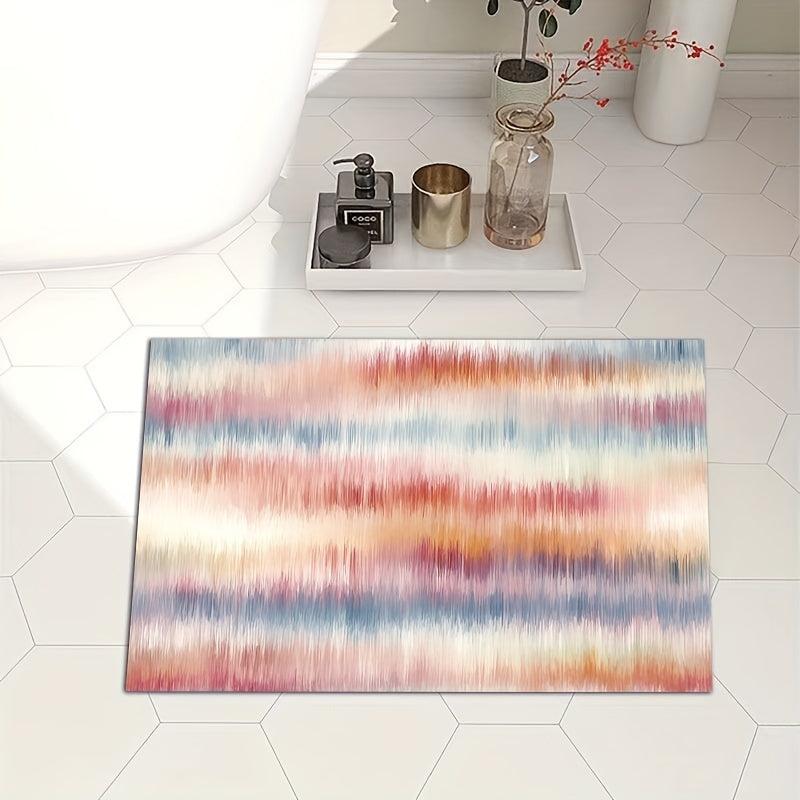 Absorbent Abstract Bath Rug Non-slip Mat
