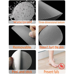 10pcs Waterproof Anti Slip Stickers for Bathroom - Transparent PEVA Tape