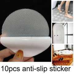 10pcs Waterproof Anti Slip Stickers for Bathroom - Transparent PEVA Tape