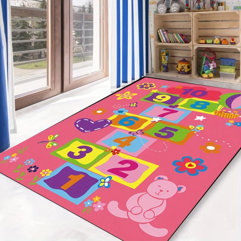 Hop & Count Hopscotch Rug Game Rugs Soft Floor Carpet Great Gift For Kids