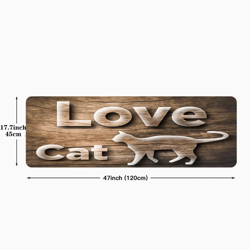 Wood Print Kitchen Rug Soft Anti Fatigue Comfortable Mat