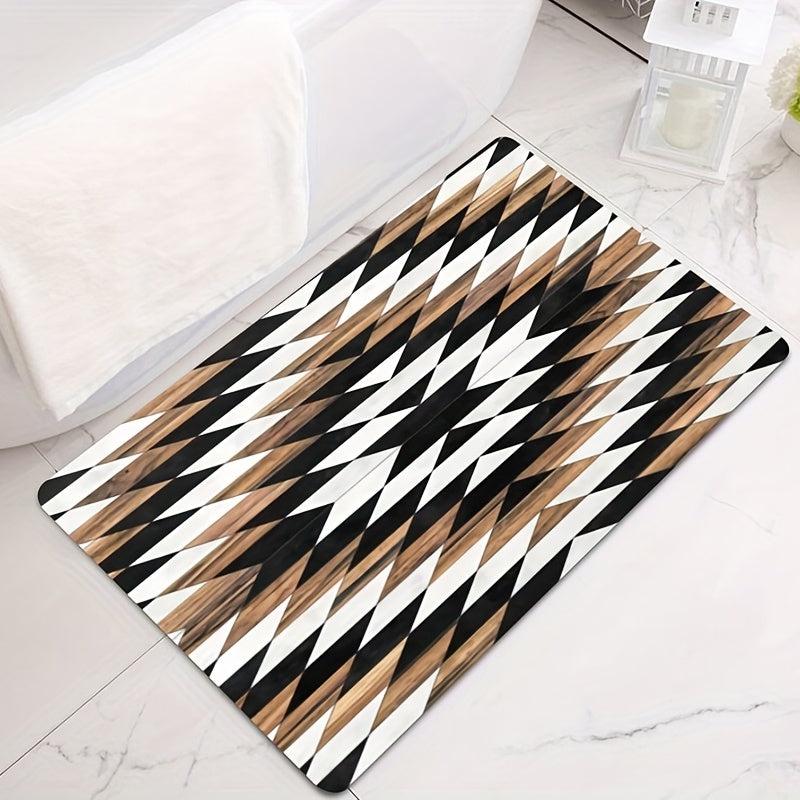 Geometri Welcome Doormat Non-slip Absorbent Quick Dry