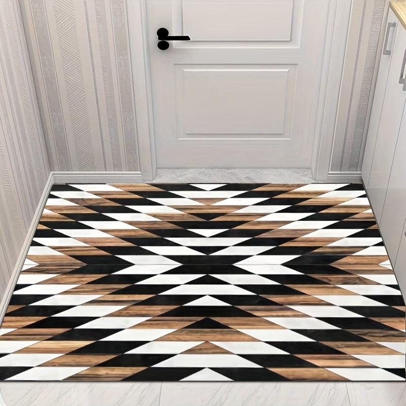 Geometri Welcome Doormat Non-slip Absorbent Quick Dry