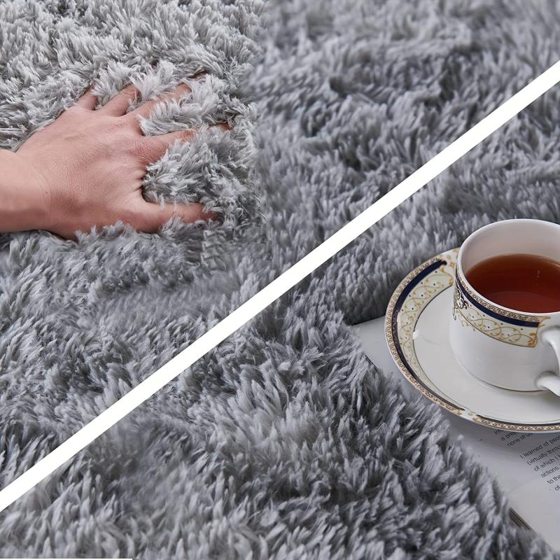 Tie Dyed Shag Area Rug Soft Fluffy Carpet for Living Room Bedroom Game Room