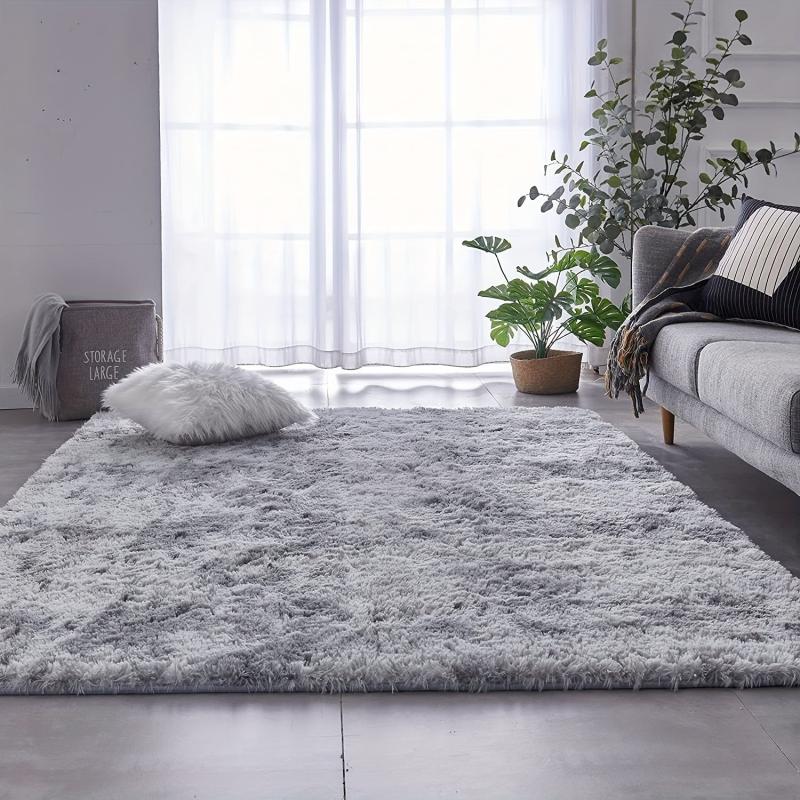 Tie Dyed Shag Area Rug Soft Fluffy Carpet for Living Room Bedroom Game Room