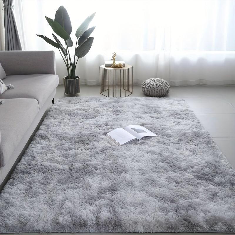 Tie Dyed Shag Area Rug Soft Fluffy Carpet for Living Room Bedroom Game Room