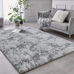 Tie Dyed Shag Area Rug Soft Fluffy Carpet for Living Room Bedroom Game Room