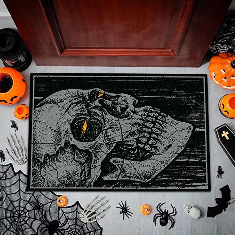Skull Rugs Halloween Horror Themed Decorative Floor Mat