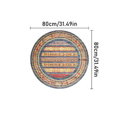 American Retro Round Carpet for Living Room Decor