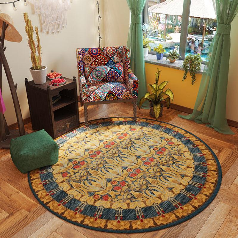 American Retro Round Carpet for Living Room Decor