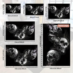 Skeletons Smoke Halloween Non-slip Resistant Rug
