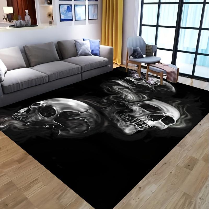 Skeletons Smoke Halloween Non-slip Resistant Rug