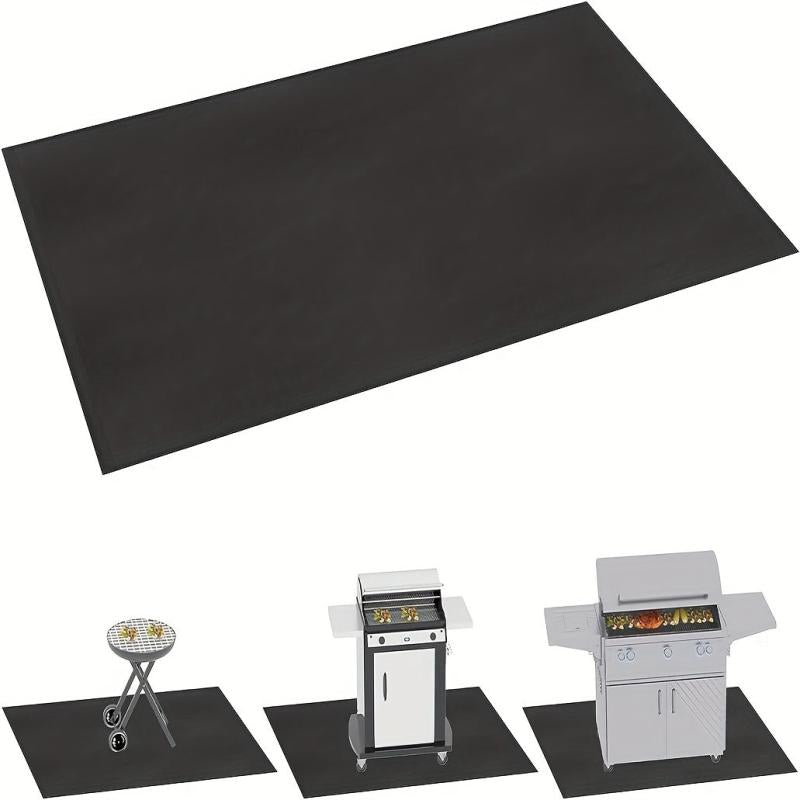 Fireproof BBQ Mat 91x127cm Outdoor Grill Floor Pads Waterproof Patio Protector