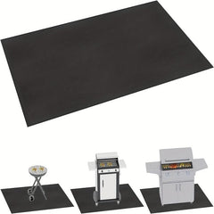 Fireproof BBQ Mat 91x127cm Outdoor Grill Floor Pads Waterproof Patio Protector