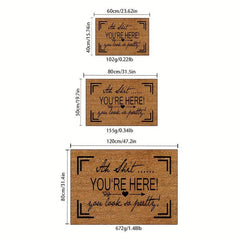 1pc English Letter Doormat Household Kitchen Carpet Anti slip And proof Foot Pad