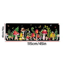 Red Mushroom Kitchen Rugs Non Slip