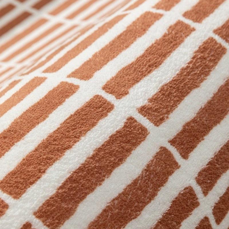 Retro Square Brick Floor Mat Soft Carpet Non-slip Carpet Bedroom Blanket