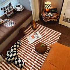 Retro Square Brick Floor Mat Soft Carpet Non-slip Carpet Bedroom Blanket