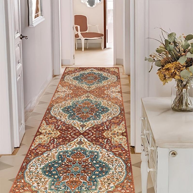 Boho Vintage Runner Rug Non Slip Stair Kitchen Mat Oriental Throw Rug