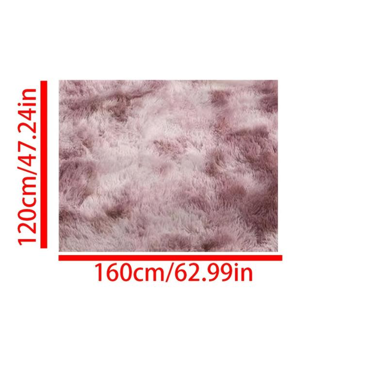 Tie Dye Plush Rug Soft Decorative Throw Rug