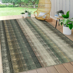 1pc Abstract Woven Area Rugs Anti slip Distressed Outdoor Rugs