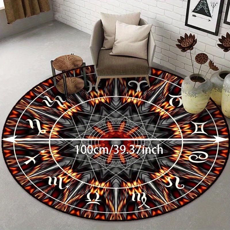 Twelve Constellations Circular Carpet Floor Mat Net Red Household Decor