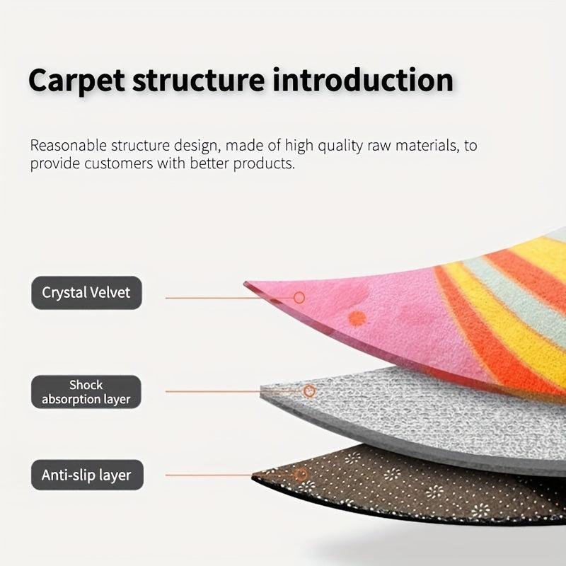 1pc Skull Pattern Rug Halloween Home Decor Funny Long Corridor Carpet