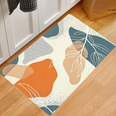 Modern Abstract Welcome Mat Non Slip Indoor Outdoor Rug