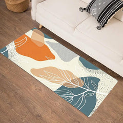 Modern Abstract Welcome Mat Non Slip Indoor Outdoor Rug